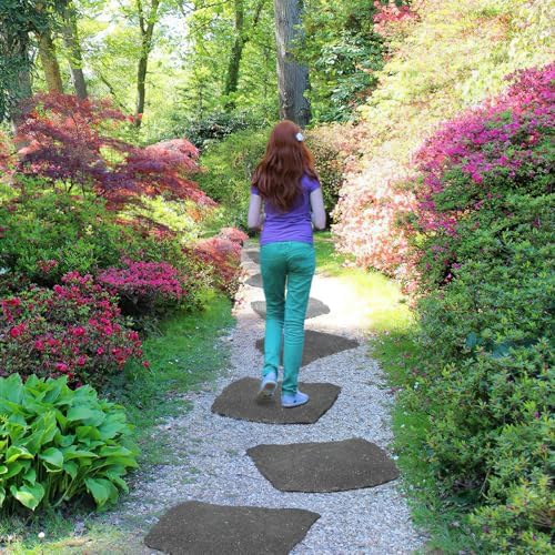 Sekcen 3 Pack Rubber Stepping Stones Outdoor Garden Rubber Pavers Pathway Walkway Paving Stones - Image 6
