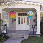 Giant Rainbow Butterfly Hot Air Balloon Garden Wind Spinners Large Pinwheels Lawn Yard Catchers Ornaments Windmills Outdoor Hanging Decor Whirligigs Wind Hanging Windsock 2Pack - Image 5