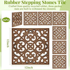 Pangda 8 Pcs Rubber Stepping Stones Outdoor, Copper, Cross - Image 2