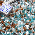 NUPICK 20 Pound Fire Glass, 1/4 Inch Reflective Fire Pit Glass by CreateAmazingChoice