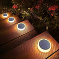 Lacasa Solar Deck Lights, 4 Pack 30LM Outdoor Solar Powered Step Lights, LED Dock Lights Warm White 2700K Light up All Night IP68 Waterproof Auto ON/Off for Garden Stairs Driveway Pathway Lighting by Lacasa