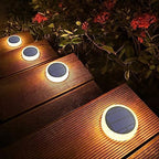 Lacasa Solar Deck Lights, 4 Pack 30LM Outdoor Solar Powered Step Lights, LED Dock Lights Warm White 2700K Light up All Night IP68 Waterproof Auto ON/Off for Garden Stairs Driveway Pathway Lighting by Lacasa