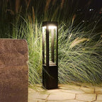 Outdoor Path Lighting Fixture 23.62In Modern Landscape Pathway Light Aluminum LED Waterproof Walkway Lamps Outside Housing 3000K Bollard Lights Hard Wired Post Lantern For Lawn Garden Sideway Lamps - Image 6