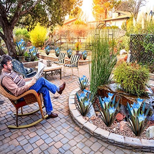 Metal Agave Plant Outdoor Decoration Lily Mexican Yard Art Garden Statue - Image 2