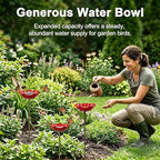 3 PCS Metal Bird Bath with Flower Garden Stakes for Outdoor Yard Patio - Image 6