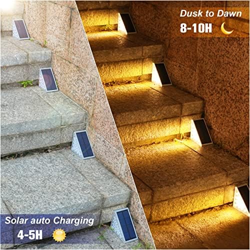 VOLISUN Solar Stair Lights 6 Pack, Solar Step Lights Outdoor Waterproof - Image 2