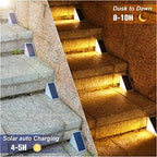 VOLISUN Solar Stair Lights 6 Pack, Solar Step Lights Outdoor Waterproof - Image 2