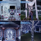 woohaha Solar Christmas Outdoor String Lights White - Image 4
