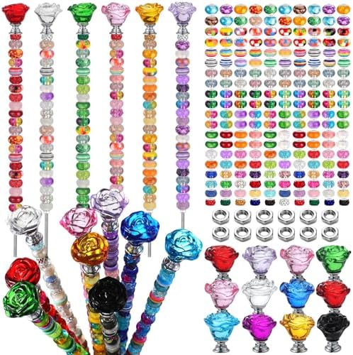 Tigeen 236 Pcs Garden Stake DIY Fairy Wand Plant Stake, Rose Flower by Tigeen