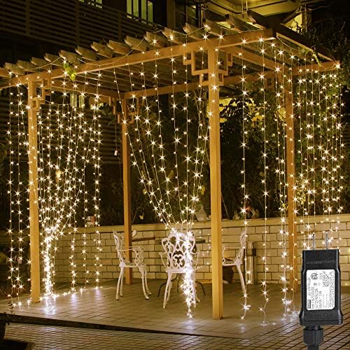 Lepro Lighting Ever Bundle - 306 LED Curtain Lights & 25 ft Solar Outdoor String Lights, Patio String Lights for Porch, Backyard, Deck, Garden, Gazebo, Pergola - Image 2