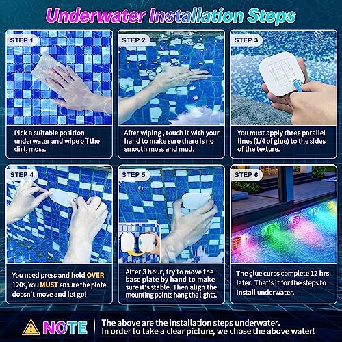 Submersible LED Lights with Remote, Waterproof Underwater LED Light Rechargeable Battery 16 Color Changing Lamp Magnetic Floating Submersible Lights for Pool Vase Aquarium Decor - Image 4