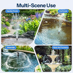 VIVOHOME 690GPH RGB Pond Filter Fountain with 6W LED Light for Koi Pond - Image 6