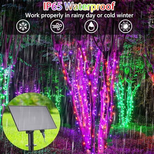 118Ft Solar String Lights Outdoor Waterproof Color Changing with Remote - Image 4