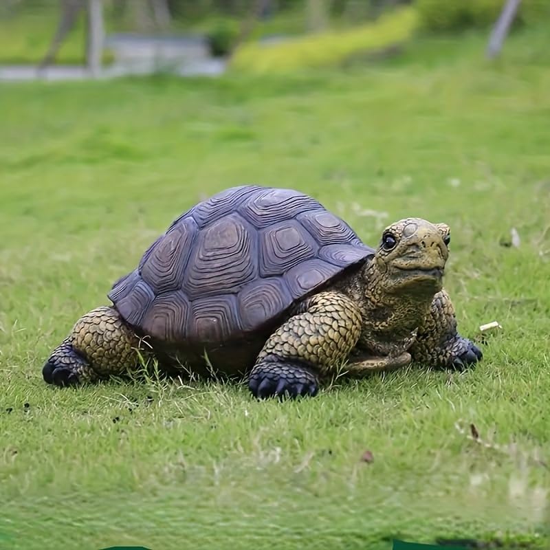Garden Turtle Statue Decoration, Large Realistic Tortoise Figurine, Outdoor Lawn Ornament Garden Outdoor Courtyard, Lawn Landscape, Swimming Pool Decoration, Festival and Birthday Gifts by Unknown