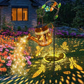 Solar Lights Outdoor Garden Decor, Dragonfly Hanging Watering Can Landscape Lights Waterproof Yard Decorations for Outside Porch Patio Backyard, Gardening Gift for Mom Grandma Women Birthday by yulloyello