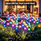 VOOKRY Dragonfly Solar Garden Lights Outdoor (6 Pack, 36 LEDs), Dragonfly Outdoor Decor with Solar Firefly Lights Waterproof Swaying Light for Yard Patio Pathway Gardening Gift for Women, Multicolor - Image 6
