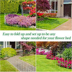 AMAGABELI 25 Panels 24in(H)×35ft(L) Decorative Garden Fence No Dig Rustproof Metal Pre-Linking Fence Panels Garden Edging Border Animal Barrier Fencing for Flower Beds Yard Patio Outdoor Decor White - Image 5