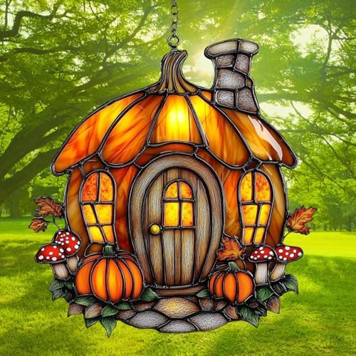 Pumpkin House Halloween Acrylic Suncatcher - Image 3