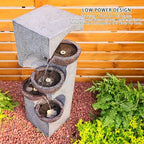 Bumilgar 36.2" H 4-Tier Water Fountain Outdoor Floor Standing, Outdoor Fountains and Waterfalls with LED Lights and Bowls for Garden, Patio, Backyard, Deck, Porch and Home Art Decor - Image 5