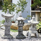 Garden Statue Animal Sculpture Outdoor Decor Gift Pagoda Stupa Garden Lantern Ornaments Japanese Style Asian Decor Outdoor Statues Patio Yard Front Porch Collectibles(C,33x33x80cm) - Image 3