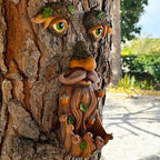 Mood Lab Tree Face Decor with Acorns - Old Man Tree Face Garden Hugger Decoration - Outdoor Tree Decoration - Image 7