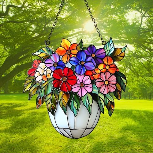Flowers Pot Acrylic Suncatcher - Image 3