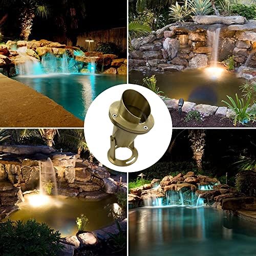 Waterproof Underwater Light 175 Solid Brass 7WMR16 LED Bulb Pond Submersible Waterfall Pool Fountain Light for Beautiful Bright Long Lasting Home Garden Patio Pool - Image 7