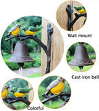 Garden Decoration Dinner Bells Cast Iron Doorbell Wall Bell Hanging Bell Front Door Doorbell (Black 20 * 17.2 * 10cm) - Image 4