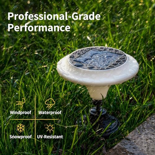Solar Table Lights Outdoor, 6 Pack Classic Martini-Shaped Lanterns with Base & Ground Stakes, Waterproof LED Solar Powered Decorative Lights for Patio Table Garden Path (Warm White) - Image 2