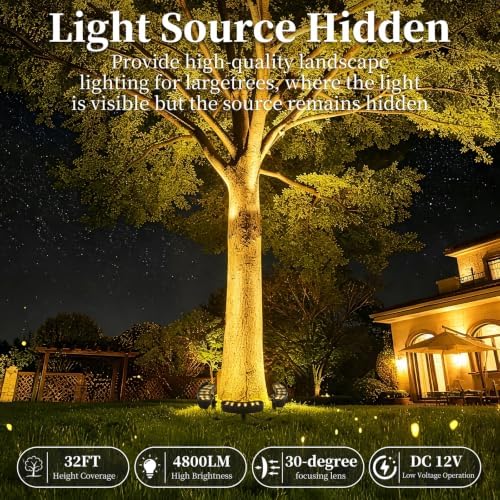 Tree Lights Outdoor,IP65 Waterproof Palm Tree Lights,DC12V,4 Pack - Image 4