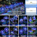 Anordsem Solar Firework Lights Outdoor Garden Fairy Lights 8 Pack Colorful - Image 3