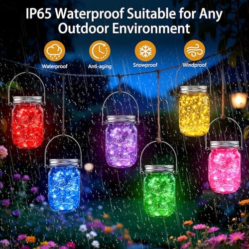 Mason Jar Solar Lights for Outside, 12 Pack 30 LED Fairy Lights(NO Jars) - Image 5