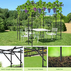 DoCred 87"H x 118"L Garden Arch Trellis, Metal Trellis for Climbing Plants - Image 3
