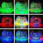 Solar Outdoor Table Lamp, Solar Powered Mosaic Glass Ball Garden Lights Waterproof Color Changing Mood Night Lights (N) - Image 6