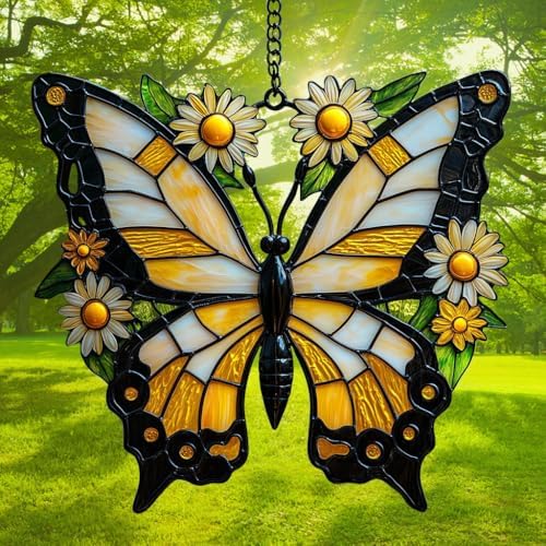 Floral Monarch Acrylic Suncatcher - Image 3