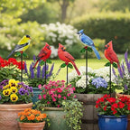 5 Pack Metal Bird Garden Stakes 20in Rustproof Yard Art Outdoor Decor - Image 3