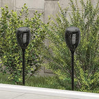 Outdoor Solar Torch Lights with Flickering Flame, Fire Effect Garden Light, Solar Powered Torch Light for Patio (Set of 2) - Image 3