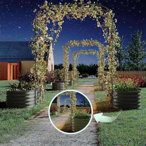 Metal Raised Garden Bed with Trellis for Climbing Plants Outdoor - Image 7