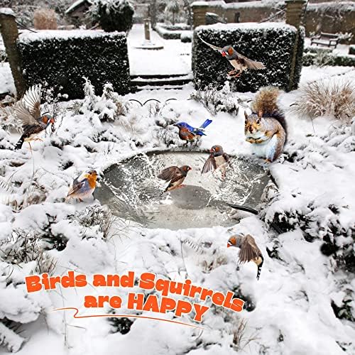 2 Pack Upgrade Bird Bath Heater for Outdoors in Winter, Pond Deicer 60 Watts Birdbath Deicer Water Heater Thermostatically Controlled with Auto Shut off Function for Patio Lawn (Army Green,Black) - Image 6