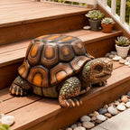 18" Large Resin Turtle Garden Statue Outdoor Patio Lawn Decor Brown - Image 7