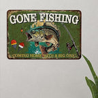 Fishing Décor Gone Fishing Sign Fishing Signs For Home Lodge Décor Fish Décor Gifts For Men Fishing Poster Funny Signs Rustic Fishing Decor 108122001110 - Image 3