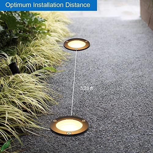 5W Landscape Well Light,12-24V In-Ground Low Voltage Landscape Lights with Connectors, IP67 Waterproof Landscape Lighting,3000K Paver Lights for Yard, Garden, Patio (2 Pack) - Image 6