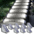 NIORSUN Outdoor Step Lights, 8 Pack Solar Stair Lights Outdoor Waterproof IP67 Auto On Off, Solar Lights for Steps,Stair,Patio,Yard,Porch,Front Door,Sidewalk,Deck Decor,Cool White by NIORSUN