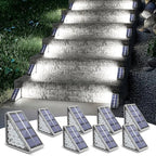 NIORSUN Outdoor Step Lights, 8 Pack Solar Stair Lights Outdoor Waterproof IP67 Auto On Off, Solar Lights for Steps,Stair,Patio,Yard,Porch,Front Door,Sidewalk,Deck Decor,Cool White by NIORSUN