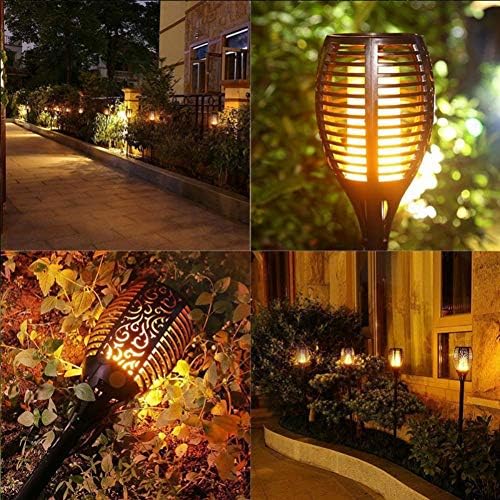Solar Light 4 Pack Waterproof Flickering Flames Torches Lights Outdoor Landscape Decoration Lighting Solar Spotlights Security Torch Light for Garden Patio Yard Driveway (4Pack, Upgrade 33LED) - Image 6
