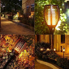 Solar Light 4 Pack Waterproof Flickering Flames Torches Lights Outdoor Landscape Decoration Lighting Solar Spotlights Security Torch Light for Garden Patio Yard Driveway (4Pack, Upgrade 33LED) - Image 6