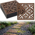 Pangda 8 Pcs Rubber Stepping Stones Outdoor, Copper, Cross by Pangda