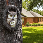 Garden Statues Tree Face Decor Owl Tree Hugger Whimsical Tree Sculpture Garden Statues Outdoor Yard Art Decorations Yard Ornaments Decor - Image 3