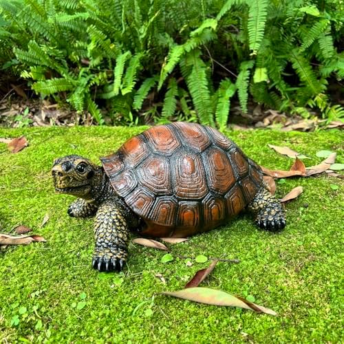 Turtle Garden Statue, Hand-Cast Resin, 13.1 inches, Antique Bronze - Image 5