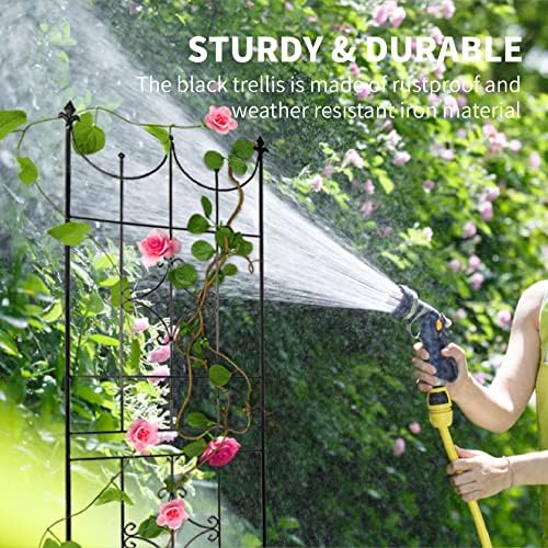 Garden Trellis 70” x 20” for Climbing Plants 6FT Metal Iron Wire Vine Flower Trellises for Outdoor Climbing Plants Support - Image 2